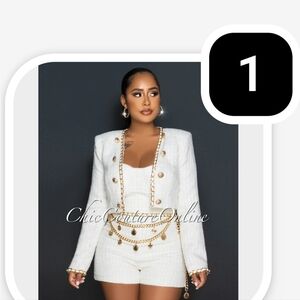 Elegant White Women's Blazer by